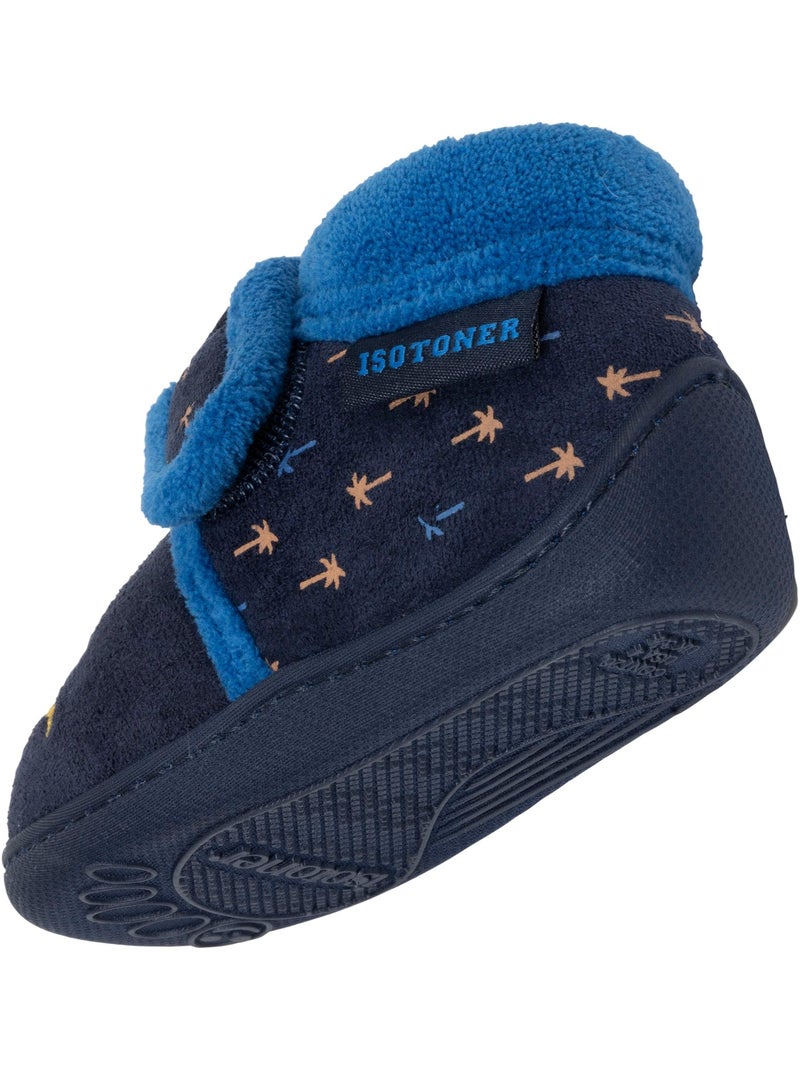 Zapatillas botines con cierre de velcros, buena sujeción bebé niño isotoner Azul marino - Kiabi