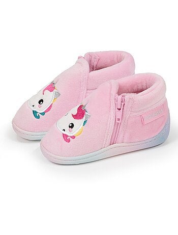 Zapatillas botines con cremallera, fácil de poner, buena bebé niña isotoner