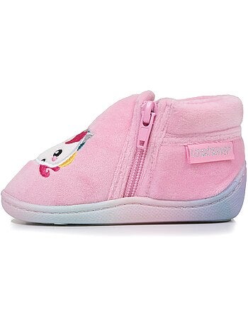 Zapatillas botines con cremallera, fácil de poner, buena bebé niña isotoner