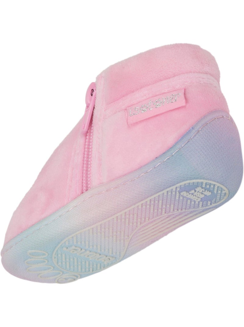 Zapatillas botines con cremallera, fácil de poner, buena bebé niña isotoner Rosa - Kiabi