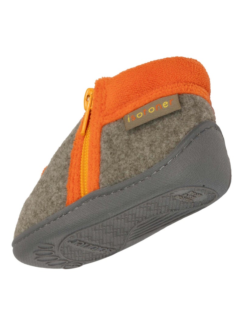 Zapatillas botines con cremallera, fácil de poner, buena bebé niño Isotoner Caqui - Kiabi
