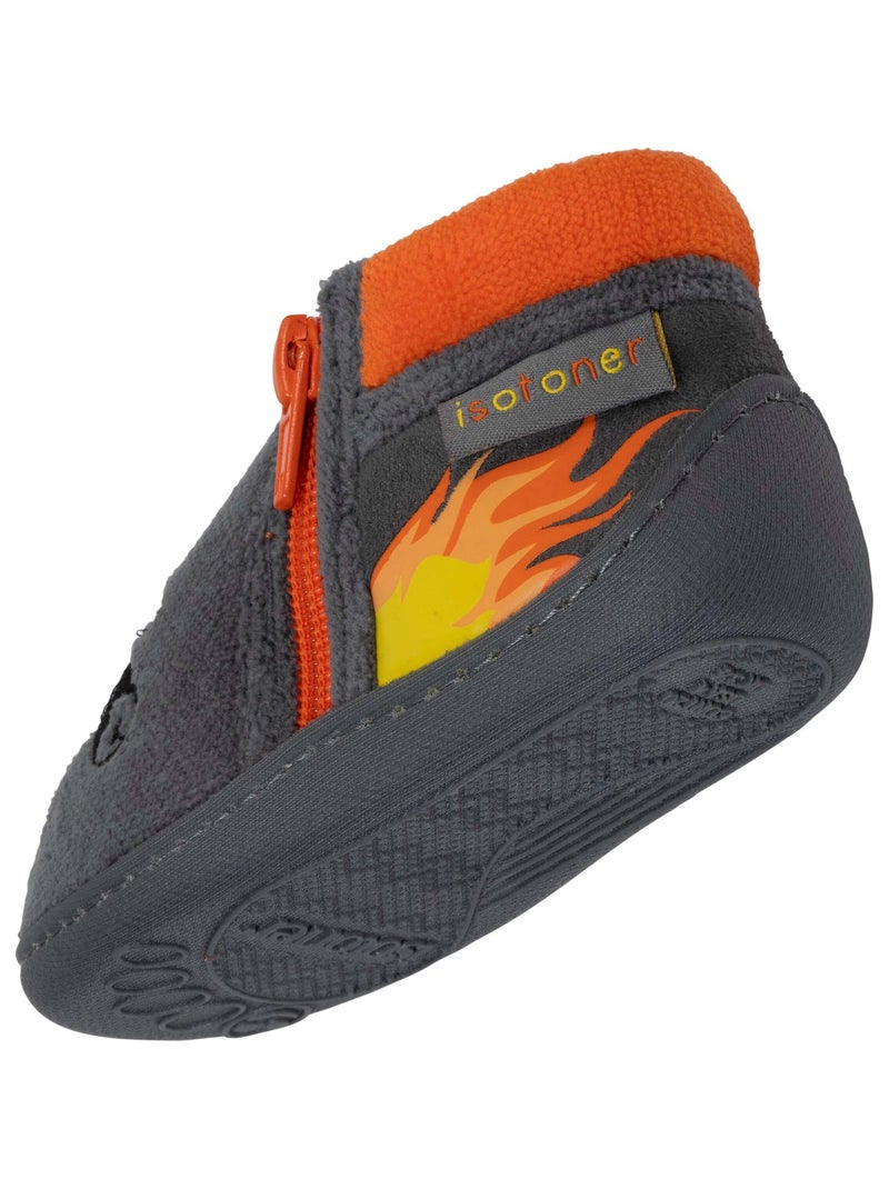 Zapatillas botines con cremallera, fácil de poner, buena bebé niño Isotoner Gris gris - Kiabi