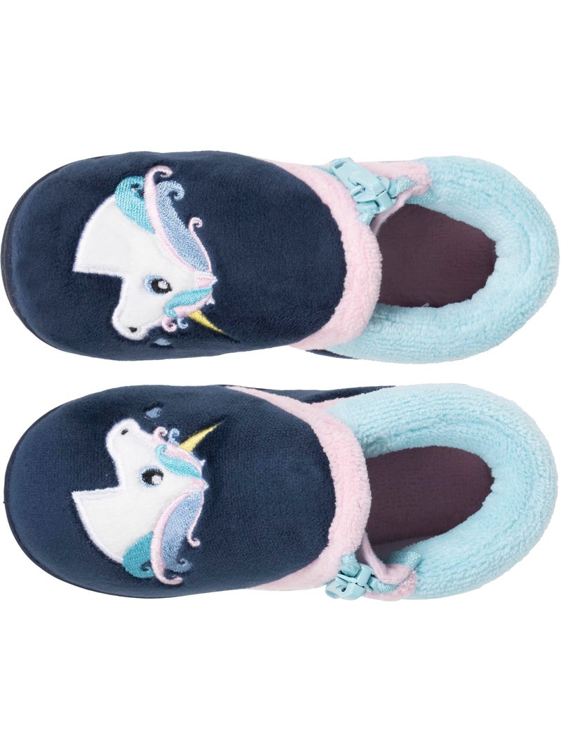 Zapatillas botines con cremallera, fáciles de poner, buena bebé niña Isotoner Azul marino - Kiabi