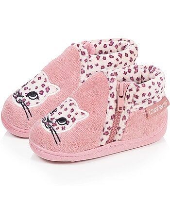 Zapatillas botines con cremallera, fáciles de poner, buena bebé niña isotoner