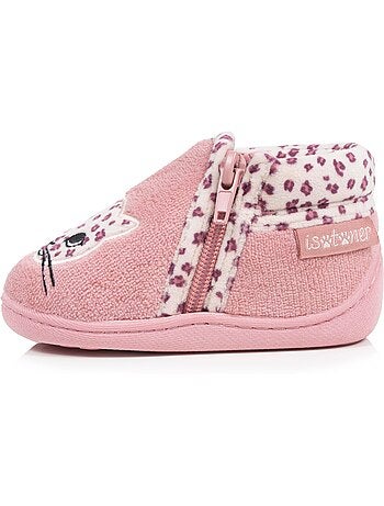 Zapatillas botines con cremallera, fáciles de poner, buena bebé niña isotoner