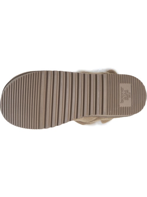Zapatillas botines cuero color camel, suela de goma con mujer isotoner - Kiabi Zapatillas botines cuero color camel, suela de goma con mujer isotoner - Kiabi