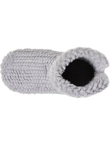 Zapatillas botines imitación de piel, suela antideslizante mujer isotoner