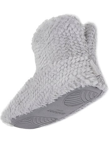 Zapatillas botines imitación de piel, suela antideslizante mujer isotoner