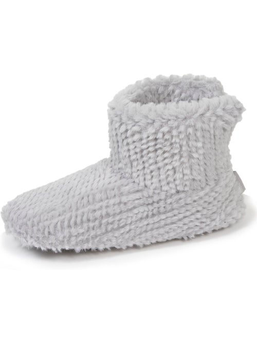Zapatillas botines imitación de piel, suela antideslizante mujer isotoner - Kiabi