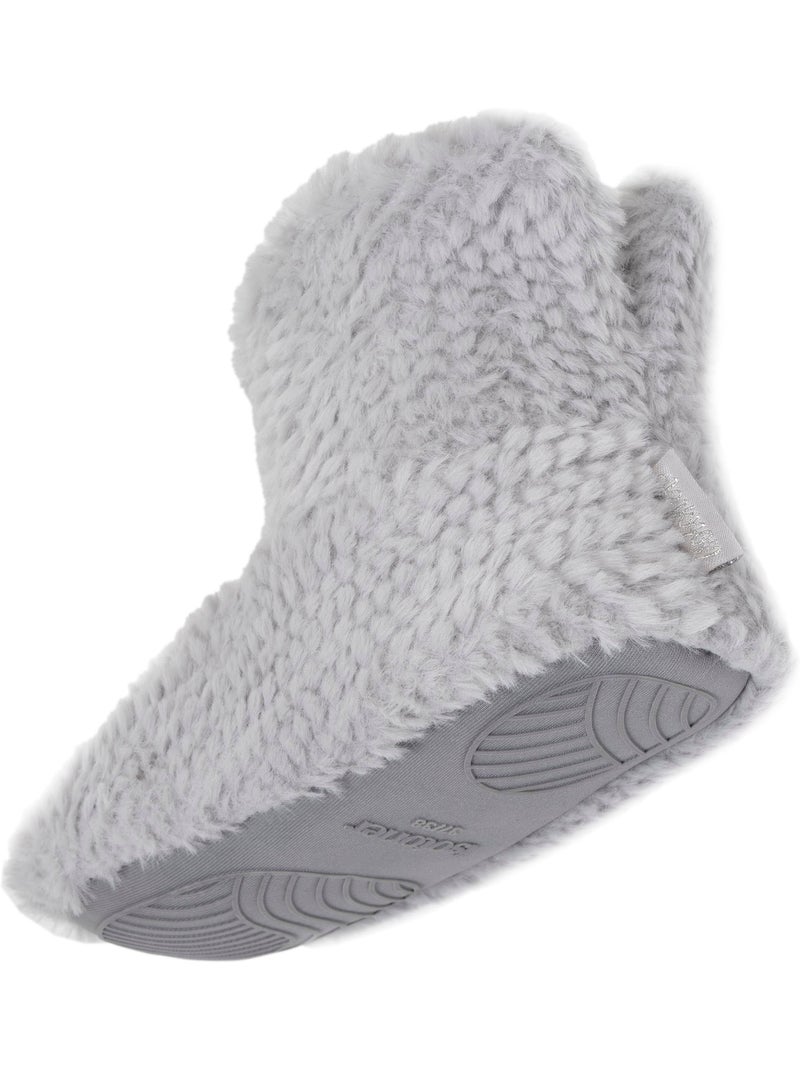 Zapatillas botines imitación de piel, suela antideslizante mujer isotoner Gris gris - Kiabi