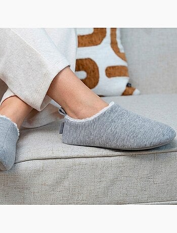 Zapatillas botines jersey, suela de goma antideslizante mujer Isotoner