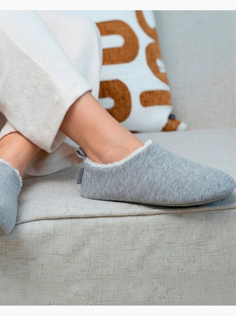 Zapatillas botines jersey, suela de goma antideslizante mujer Isotoner Gris jaspeado - Kiabi