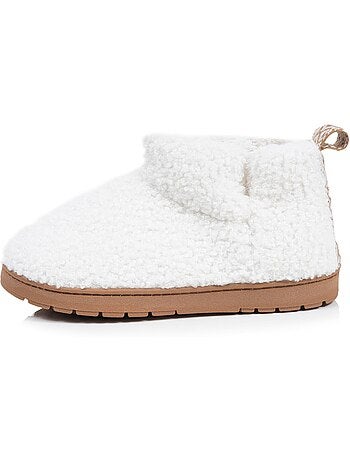 Zapatillas botines malla de rizo - suela con tacos niña isotoner