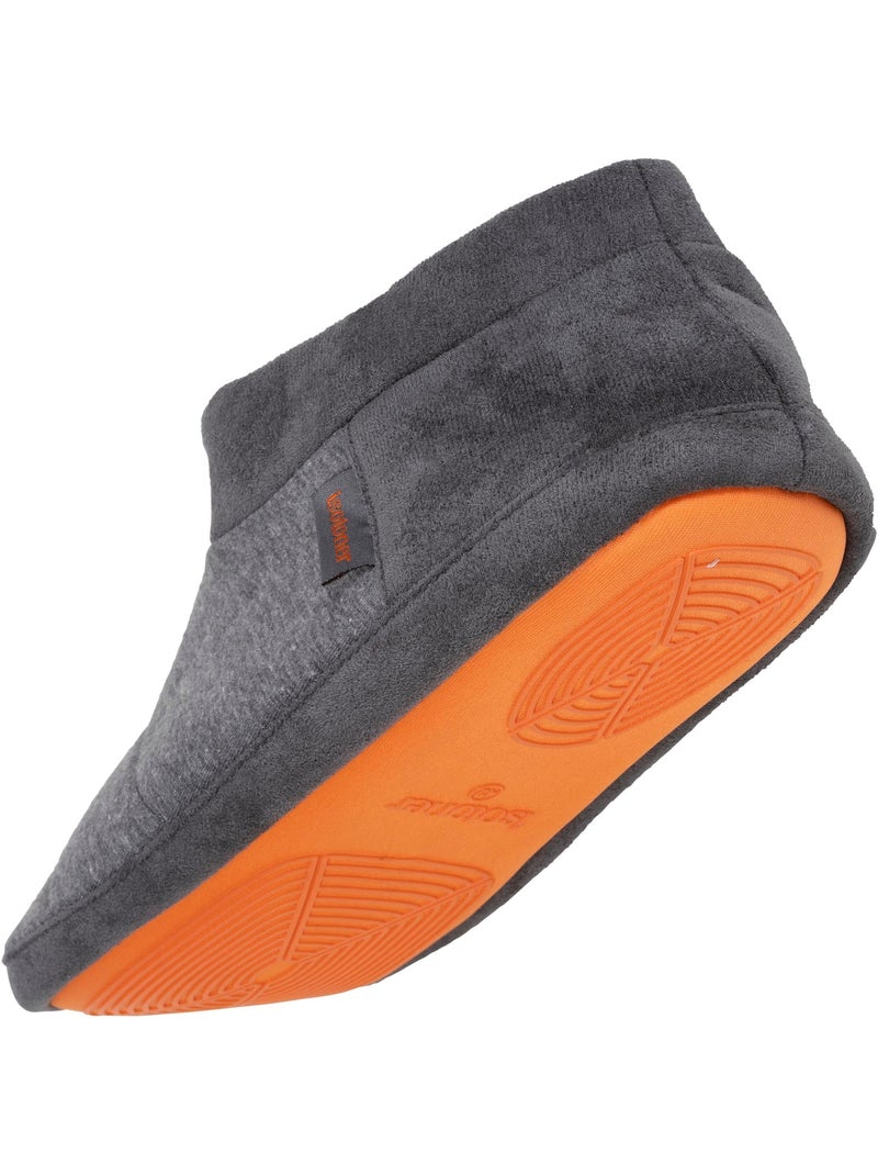 Zapatillas botines microesponja, suela de goma hombre Isotoner Gris jaspeado - Kiabi