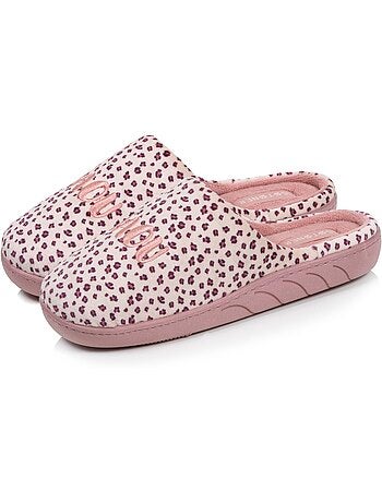 Zapatillas botines microvellón con estampado de leopardo, niña