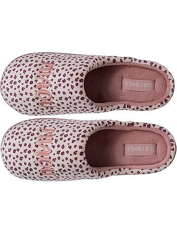 Zapatillas botines microvellón con estampado de leopardo, niña