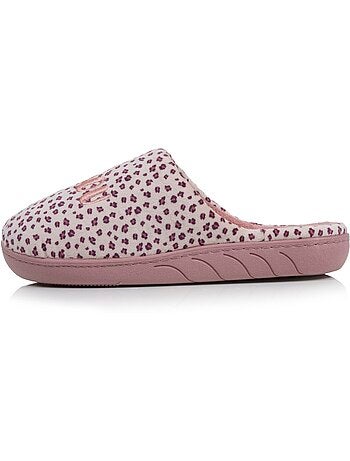 Zapatillas botines microvellón con estampado de leopardo, niña