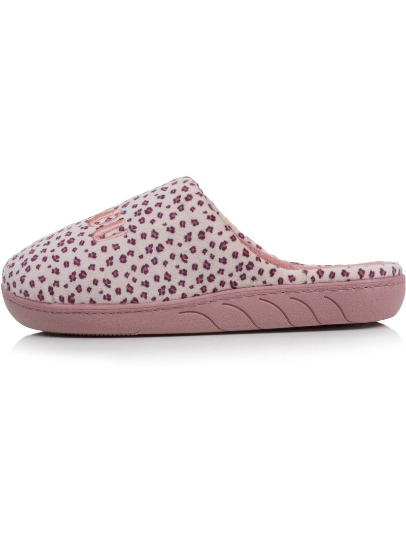 Zapatillas botines microvellón con estampado de leopardo, niña Blanco / Rosa / Beige - Kiabi