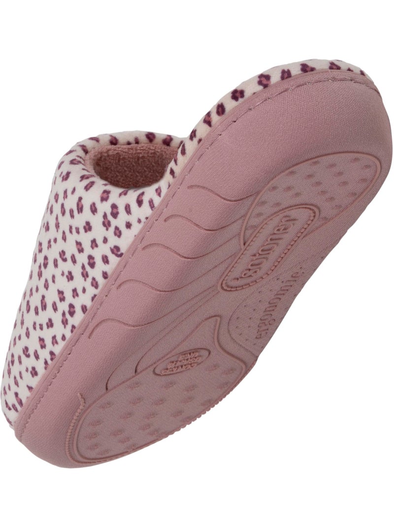 Zapatillas botines microvellón con estampado de leopardo, niña Blanco / Rosa / Beige - Kiabi