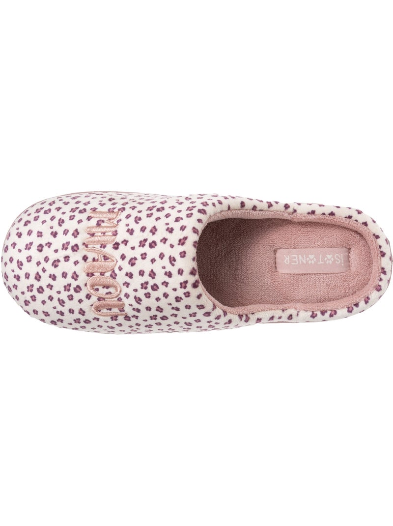 Zapatillas botines microvellón con estampado de leopardo, niña Isotoner Blanco / Rosa / Beige - Kiabi