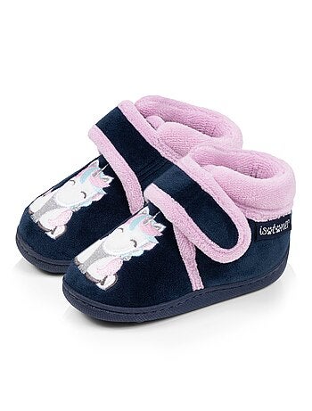 Zapatillas botines microvellón con sujeción reforzada, bebé niña Isotoner