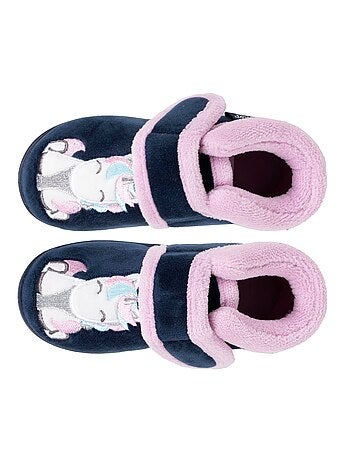 Zapatillas botines microvellón con sujeción reforzada, bebé niña Isotoner