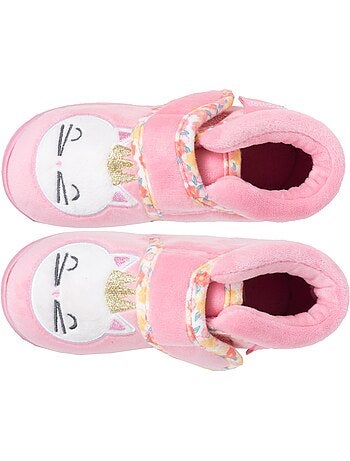 Zapatillas botines microvellón con sujeción reforzada, bebé niña isotoner