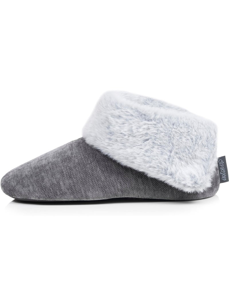 Zapatillas botines  mujer isotoner Gris oscuro - Kiabi