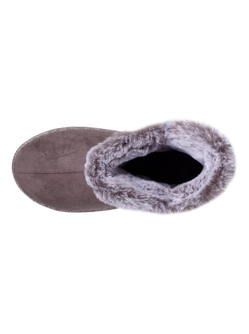 Zapatillas botines muy cómoda y cálida, con forro y ribete mujer Isotoner - Kiabi