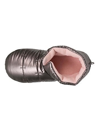 Zapatillas botines nylon metalizado, suela antideslizante mujer Isotoner