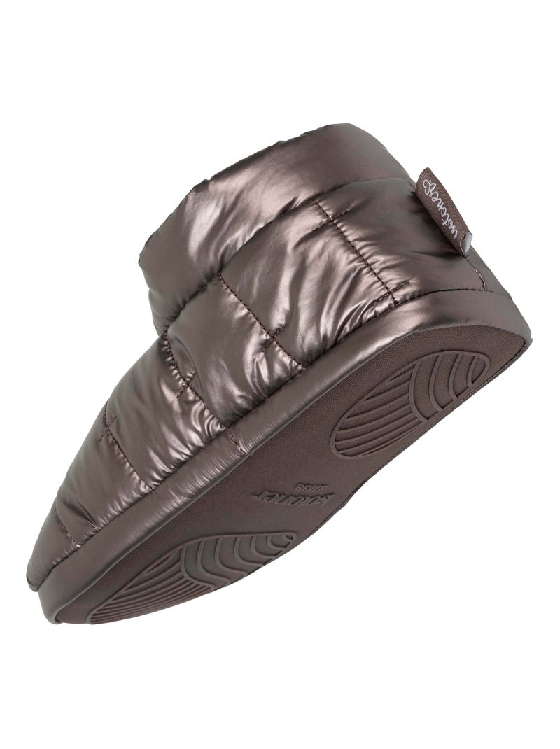 Zapatillas botines nylon metalizado, suela antideslizante mujer Isotoner Bronce - Kiabi