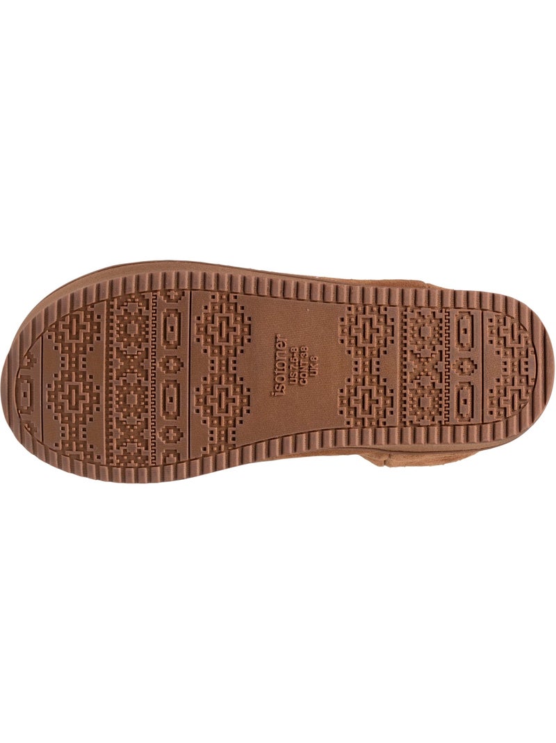 Zapatillas botines parte superior de cuero, suela de mujer isotoner Camel - Kiabi