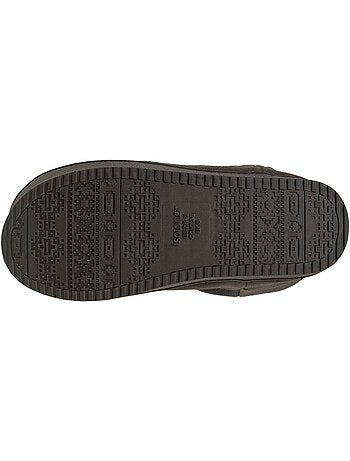 Zapatillas botines parte superior de cuero, suela de mujer isotoner