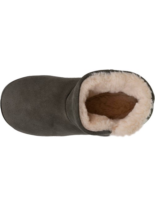 Zapatillas botines parte superior de cuero, suela de mujer isotoner - Kiabi Zapatillas botines parte superior de cuero, suela de mujer isotoner - Kiabi