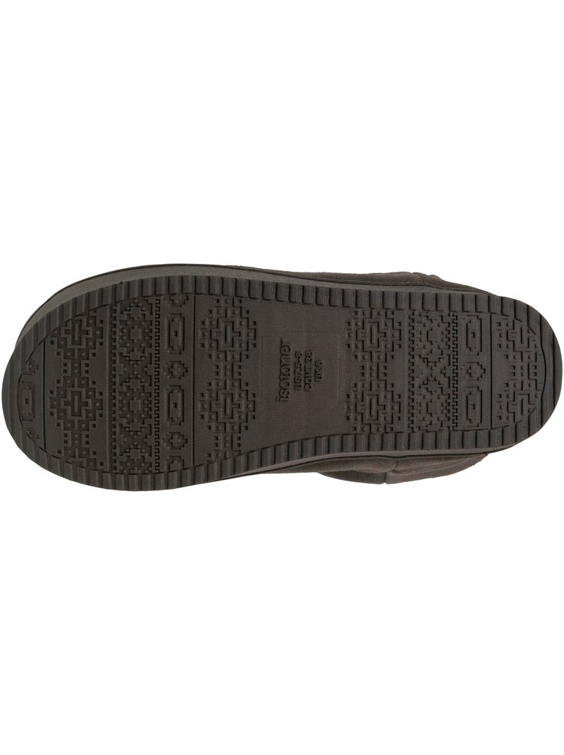 Zapatillas botines parte superior de cuero, suela de mujer isotoner Caqui - Kiabi