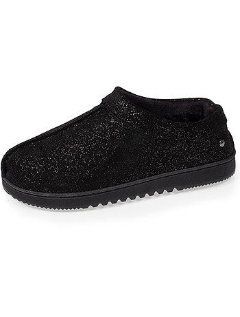 Zapatillas botines parte superior de cuero, suela de mujer isotoner