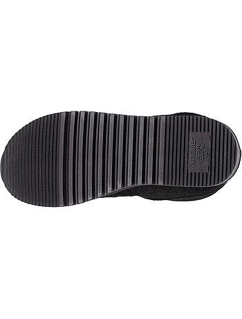 Zapatillas botines parte superior de cuero, suela de mujer isotoner
