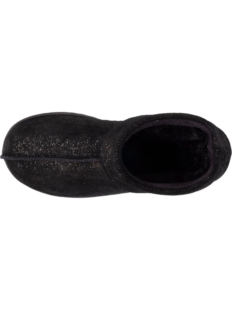Zapatillas botines parte superior de cuero, suela de mujer isotoner Negro Gris Negro - Kiabi