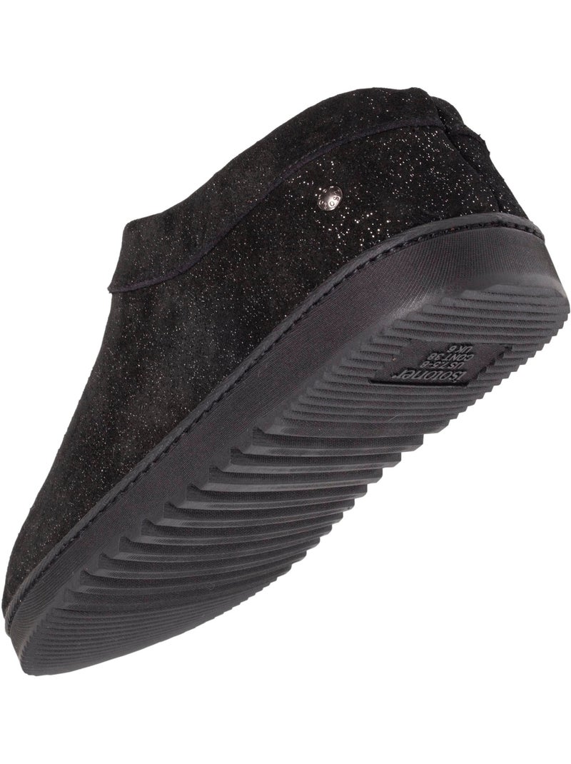 Zapatillas botines parte superior de cuero, suela de mujer isotoner Negro Gris Negro - Kiabi