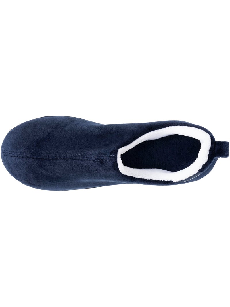 Zapatillas botines plantilla ergonómica microvelour con mujer Isotoner Azul marino - Kiabi