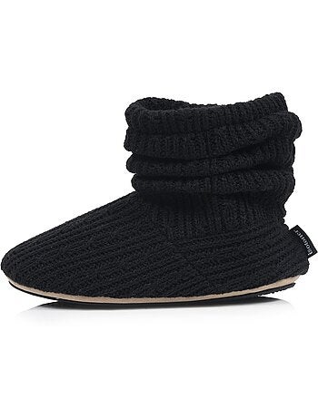 Zapatillas botines punto de raso y lazo mujer isotoner