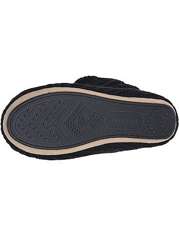 Zapatillas botines punto de raso y lazo mujer isotoner