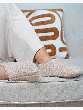 Zapatillas botines sherpa, suela antideslizante mujer isotoner