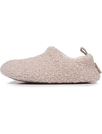 Zapatillas botines sherpa, suela antideslizante mujer isotoner