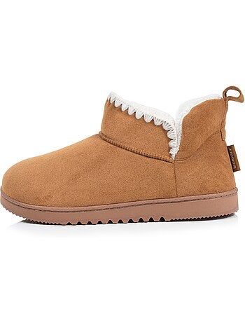 Zapatillas botines suede - suela con tacos mujer isotoner