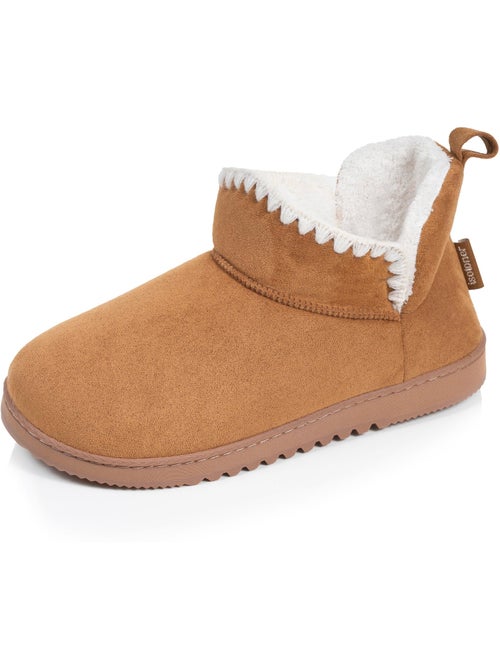 Zapatillas botines suede - suela con tacos mujer isotoner - Kiabi