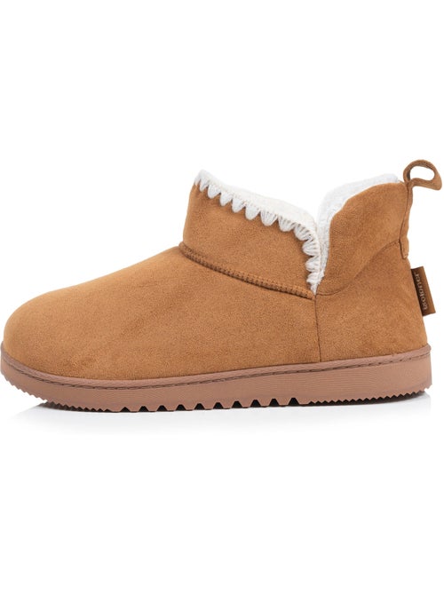 Zapatillas botines suede - suela con tacos mujer isotoner - Kiabi