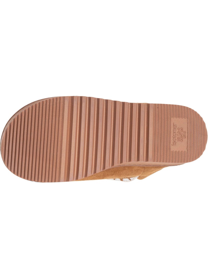 Zapatillas botines suede - suela con tacos mujer isotoner Camel - Kiabi