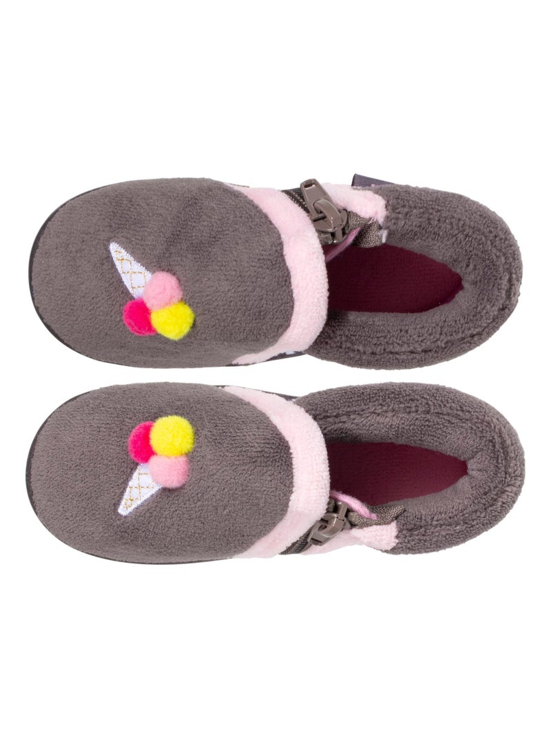 Zapatillas botines suela antideslizante bebé niña Isotoner Gris gris - Kiabi