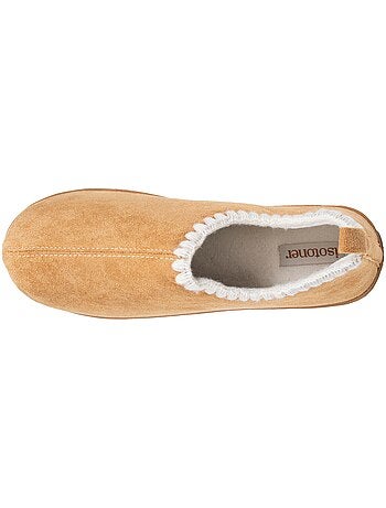 Zapatillas botines plantilla ergonómica microvelour con mujer Isotoner